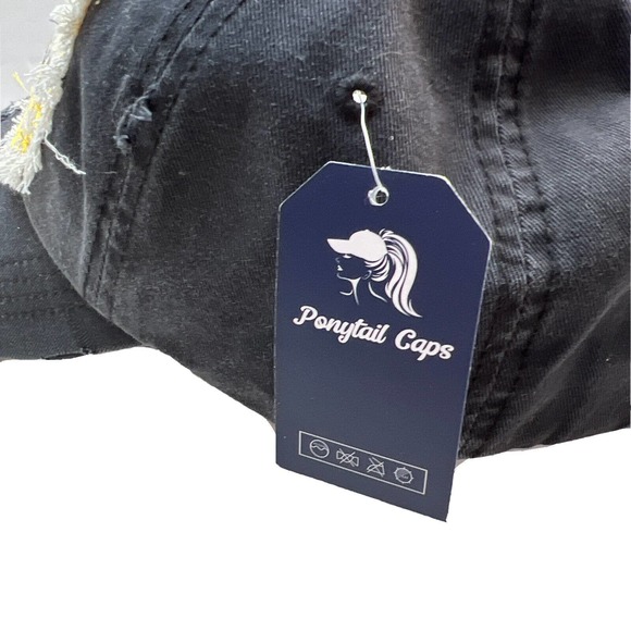 Women's Embroidered Baseball Ponytail Cap Hat Believe Adjustable Cotton - Picture 6 of 6